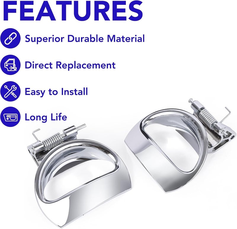 TAYATUO 2pcs Interior Inside Door Handle Front Rear Driver & Passenger Side Replacement for 2006-2011 Chevy HHR Door Handle Replaces# 19299614 19299613 88529 88528 - Image 4